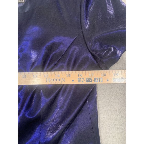 VTG Alex Evenings 2 Piece Formal Top Skirt Midnight Blue Shimmer‎ Size 10 Dress - Picture 7 of 12